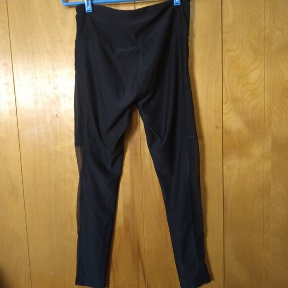 Vogo Athletica Women's Small Black Leggings Side Netting Stretch Activewear Pant - Picture 5 of 5